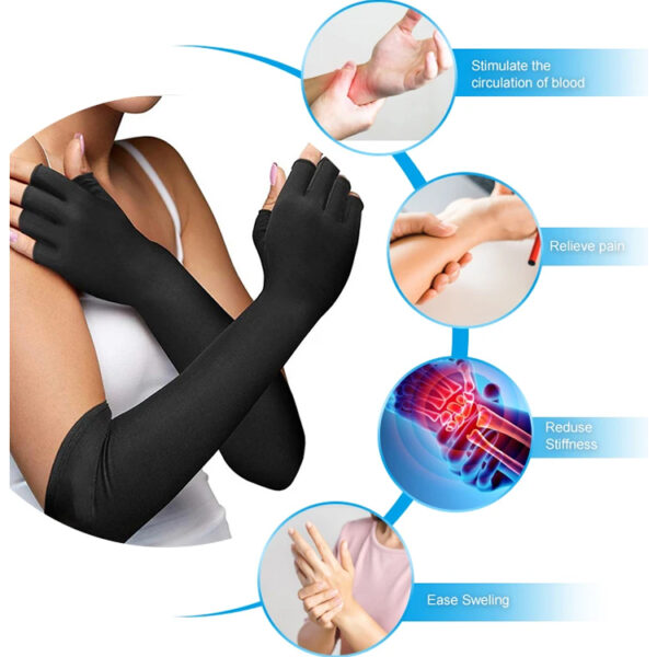 Outdoor Anti UV Protection Gloves Cooling Sun-proof Girl Women Gloves For Driving Cycling - Image 3