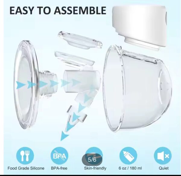 Baby Silicone Double Suction Pump Electric Breast Pump Baby Products Pumps Hands Free Wireless Milk Extractor For Breastfeeding - Image 2